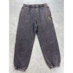 OVO Sweatpants Men Large Gray Octobers Very Own Acid Wash Joggers Owl Logo